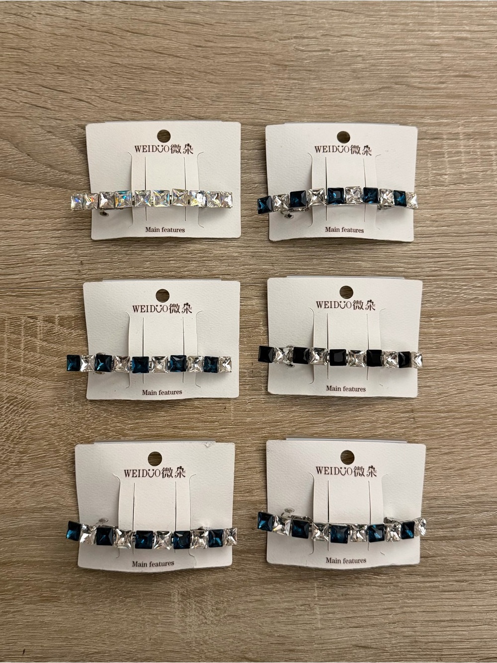 Crystal Rhinestone Hair Clips Barrettes New - Picture 6 of 11